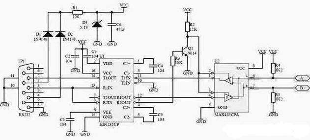RS232接口的定義 安徽得潤電氣技術(shù)有限公司，主營：高低壓開關(guān)柜，高低壓無功補(bǔ)償柜，消弧消諧設(shè)備，自動化控制系統(tǒng)柜  全國統(tǒng)一客服熱線：400-0551-777